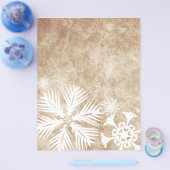 Ivory- en witte kerstsnowflakes flyer (Enkel)