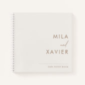 Ivory en Zand | Modern Minimal Wedding Guest Book Notitieboek (Voorkant)