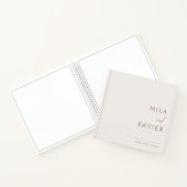 Ivory en Zand | Modern Minimal Wedding Guest Book Notitieboek (Binnen)
