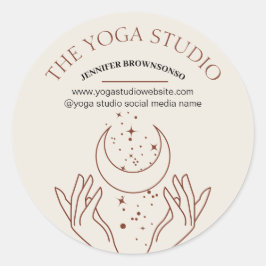 Ivory Energy Heal Stars Hands Moon Spiritueel Ronde Sticker