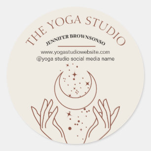 Ivory Energy Heal Stars Hands Moon Spiritueel Ronde Sticker