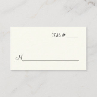 Ivory Escort Place Card Plaatskaartje