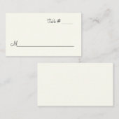 Ivory Escort Place Card Plaatskaartje (Voorkant / Achterkant)
