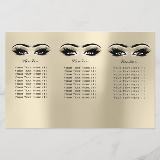 Ivory Eyes Makeup Eyes Lashes DL 3 bijsluiter Flyer (Achterkant)