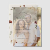 Ivory Fall Wildflowers Autumn Wedding Vellum Uitnodigingen (Offset (Koppel))