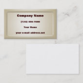 Ivory Faux, gegaufreerd Lijst Visitekaartje (Voorkant / Achterkant)