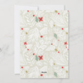 Ivory Festive Botanical Holiday Party Invitation Feestdagenkaart (Achterkant)