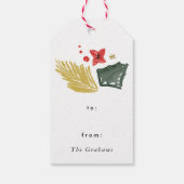 Ivory Festive Botanical kerstcadeautags Cadeaulabel (Achterkant)