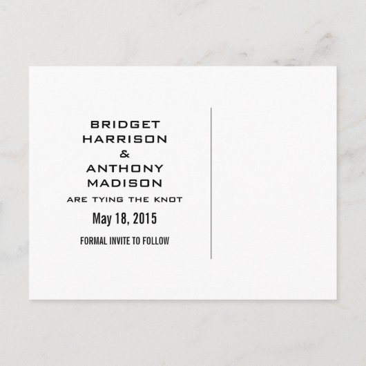 Ivory Fleur De Lis Banner Save the Date Briefkaart (Achterkant)