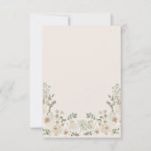 Ivory Floral Baby shower bedankje Bedankkaart (Achterkant)