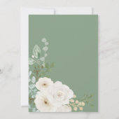 Ivory Floral Bouquet Islamic Muslim Wedding Kaart (Achterkant)