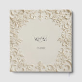Ivory Floral Elegant Classic Wedding Gastenboek (Achterkant)