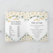 Ivory Floral Gold Quinceañera Evenementenorde Programma (Binnen)