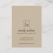 IVORY FLORAL JUBILEUM EARRING DISPLAY CARD PLAATSKAARTJE (Achterkant)