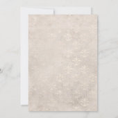 Ivory Floral Polygonal Rustic Wedding Kaart (Achterkant)