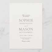 Ivory Floral Wedding Invitation Kaart (Voorkant)