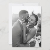 Ivory Floral Wedding Photo Save The Date (Achterkant)