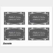 Ivory Flourish Chalkboard Wedding Stickers (Vel)