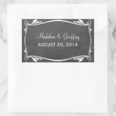 Ivory Flourish Chalkboard Wedding Stickers (Tas)