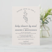 Ivory Flower Summer Herfst Baby shower by Mail Kaart (Staand voorkant)
