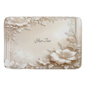 Ivory Flowers Bath Mat (Voorkant)