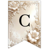 Ivory Flowers Bunting Flag Vlaggetjes (Eerste vlag)