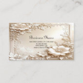 Ivory Flowers Business Card Visitekaartje (Achterkant)