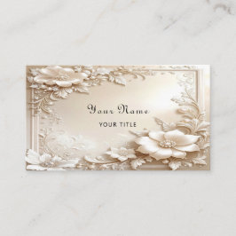 Ivory Flowers Business Card Visitekaartje