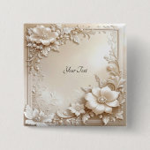 Ivory Flowers Button (Voorkant)