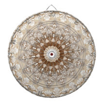 Ivory Flowers Dartboard