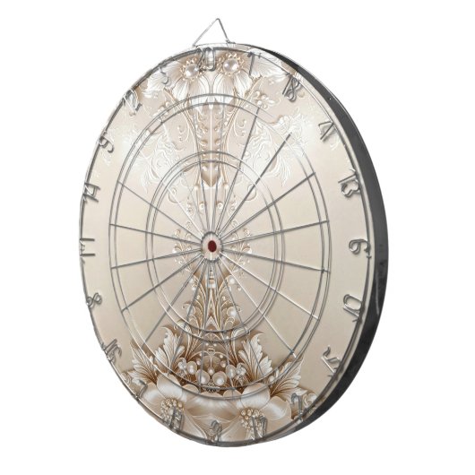 Ivory Flowers Dartboard Dartbord (Voorkant Rechts)