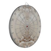 Ivory Flowers Dartboard Dartbord (Voorkant Links)
