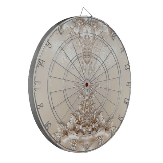 Ivory Flowers Dartboard Dartbord (Voorkant Links)