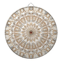 Ivory Flowers Dartboard