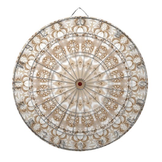 Ivory Flowers Dartboard Dartbord (Voorkant)