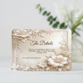 Ivory Flowers Detail Informatiekaartje (Staand voorkant)