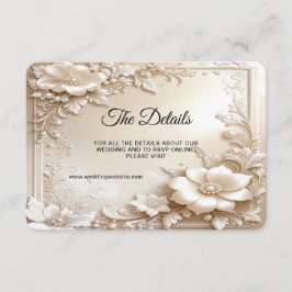 Ivory Flowers Detail Informatiekaartje