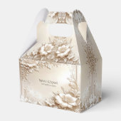 Ivory Flowers Favor Box Bedankdoosjes (Voorkant Zijde)