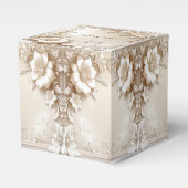 Ivory Flowers Favor Box Bedankdoosjes (Voorkant Zijde)
