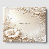Ivory Flowers Guest Book Gastenboek (Achterkant)