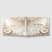 Ivory Flowers Guest Book Gastenboek (Volledig)