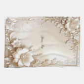 Ivory Flowers Kitchen Towel Theedoek (Horizontaal)