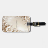 Ivory Flowers Luggage Tag Bagagelabel (Voorkant horizontaal)