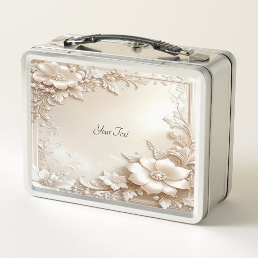 Ivory Flowers Lunch box (Achterkant)