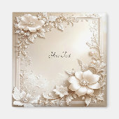 Ivory Flowers Magnet (Voorkant)