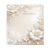 Ivory Flowers Notepad Notitieblok (Voorkant)