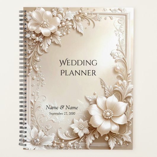 Ivory Flowers Planner (Voorkant)