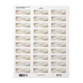 Ivory Flowers Return Address Label (Full Sheet)