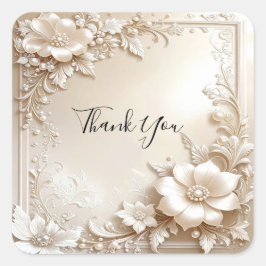 Ivory Flowers Sticker