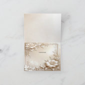 Ivory Flowers Thank You Card Bedankkaart (Binnen)